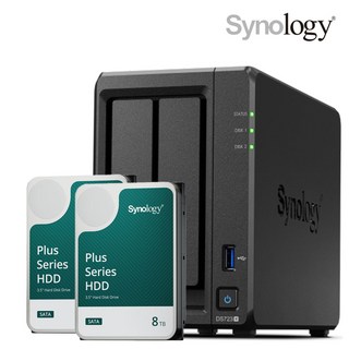 시놀로지 나스 DS723+16TB HAT3310-8T 8TB x2EA NAS 초기설정 원격지원