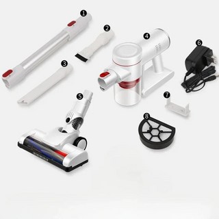 가정용 자동차 청소용 HEPA 필터와 고출력 모터를 갖춘 휴대용 무선 진공, 01 white, 02 EU