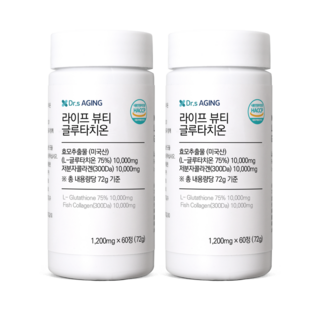 닥터스에이징 라이프 뷰티 글루타치온 1200mg, 2개, 60정_젊은 피부로 가꾸는 닥터스에이징 글루타치온의 힘