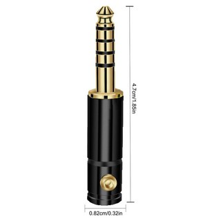 돼지코어댑터 4.4mm 5 극 이어폰 플러그 잭 암에서 수 밸런스드 오디오 구리 쉘 커넥터 헤드폰 어댑터, [01] black, 02 bllack_01 CHINA