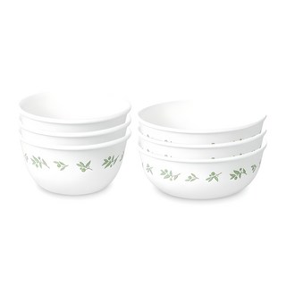 코렐 라임 트리 공기 3p + 대접 3p 세트, 혼합색상, 단품, 1세트