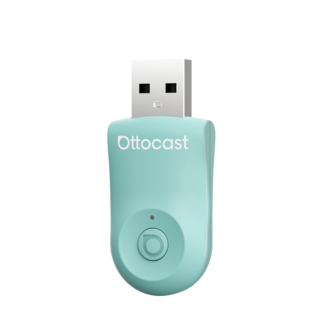 Ottocast 미니 동글 2in1 무선 안드로이드 오토 카플레이, 녹색