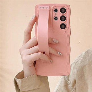 갤럭시 s25 s24 s23 s22 s21 s20 울트라 플러스 예쁜 파스텔 컬러 핸드 스트랩 초슬림 물결 실리콘 젤리 케이스
