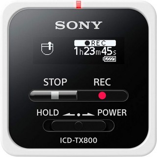 소니 TX800 디지털 음성 녹음기(리모트 포함)(ICD-TX800/W) 블랙 모델:ICDTX800/W Sony