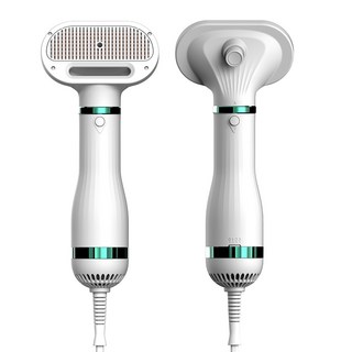 강아지 드라이기 3단 조절항온 날림 방지 헤어빗 저소음 핸드형, 흰색pro, 1개