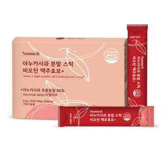 엔썸잇 아누카사과 분말 스틱 비오틴 맥주효모 플러스, 90g, 1개