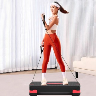 BIKASU 유산소 스텝박스 홈트 라온핏 다이어트 점프 높이조절 스텝퍼 점프박스, 흑적색