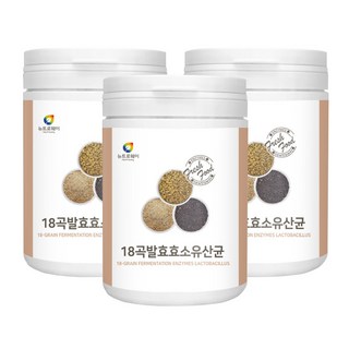 18곡저분자발효효소유산균 곡물발효효소 식이섬유 건조맥주효모 혼합유산균 저분자효소 효소분말 230gx3병, 3개, 230g