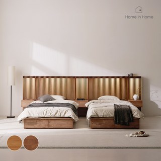 홈인홈 스탠다드 호텔룸 ALL원목 LED 수납침대_F138A, 6. 베이직_Q(F16), 내추럴