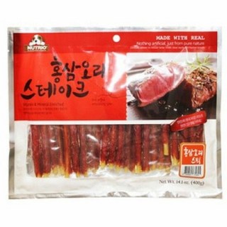 PDO 강아지용 홍삼향 오리스틱 사사미 400g