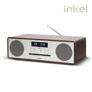 인켈 IKA-370CD 레트로 디자인 CD플레이어 FM라디오 올인원 오디오, 월넛
