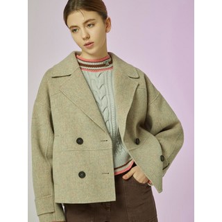 CC콜렉트 더블버튼 핸드메이드 크롭코트 C234MSG507