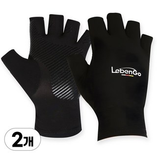 1+1 스포츠 얇은 장갑 논슬립 매시 등산 운전 라이딩 반장갑, 블랙, 2개