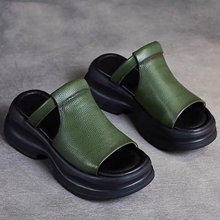 Govbom 여름 통굽 발편한 슬리퍼 키높이슬리퍼
