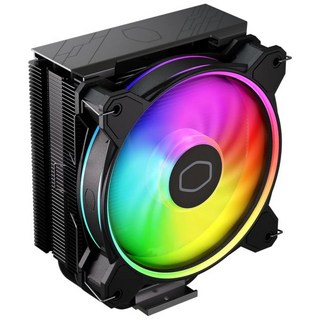 쿨러마스터 하이퍼 212 헤일로 블랙 CPU 에어쿨러 120 헤일로² 팬 듀얼루프 ARGB 알루미늄 탑커버 구리 히트파이프 4개 높이 154mm 브라켓 AMD 라이젠 AM5AM, 212 Halo Black
