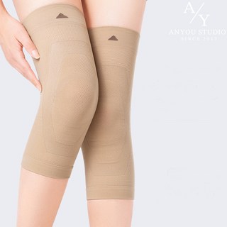 ANYOU 여성 무릎보호대 얇은 고탄력 관절보호대 헬스 러닝, 스킨, 1세트