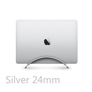 16인치노트북거치대 15인치 노트북거치대 누워서노트북 Apple macbook pro 2022 용 알루미늄 수직 지원 스탠드 공기 호환용, 실버 24mm, 1개