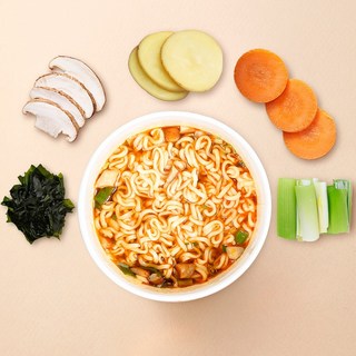 전대표 우리밀 컵라면 감자라면 73g / 채식라면, 12개