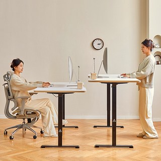 아우스 원목 FJ05 듀얼모터 700폭 전동 모션데스크 버클식 간편조립 전동책상 높낮이조절책상 스탠딩책상 1000 1200 1400 1600, 화이트 상판+블랙 프레임