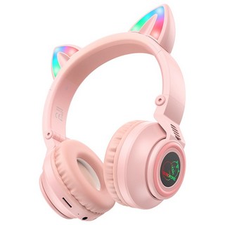 블라우풍트 청력보호 LED 블루투스 6.0 키즈 헤드폰, 퍼플, BLP-BH551PHP