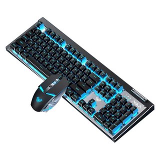 AULA T610 기계식 무선 키보드 + 발광 마우스 세트