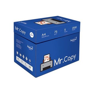 A4 미스터카피 복사용지 2500매 1박스 75g 품질보증