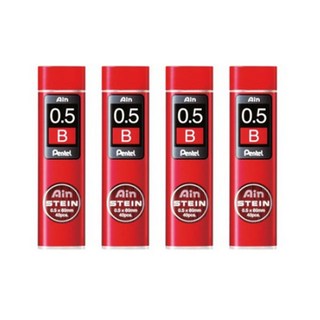 펜텔 아인슈타인 샤프심 0.5mm 4개 세트, 아인 0.5mm B 4개 세트 대표 이미지 - 필기감 좋은 샤프 추천