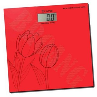 몸무게측정기 튤립 체중계 적색 1P
