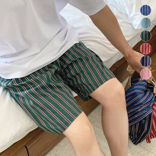 MARIQUE-맨즈 국내산 스트라이프 5부 순면 파자마 6컬러