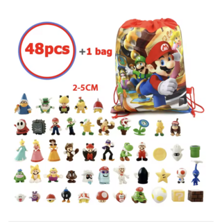 [나노월드] Mari0 브라더스 PVC 액션 피규어+가방 D065, 48개