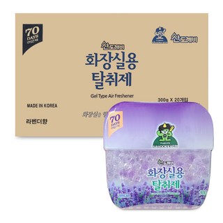 산도깨비 화장실용 탈취제 라벤더향, 300g, 20개