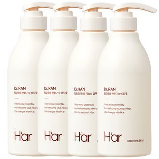 정품 하아르 닥터란 탈모증상완화도움 기능성블랙 계란 샴푸, 4개, 500ml