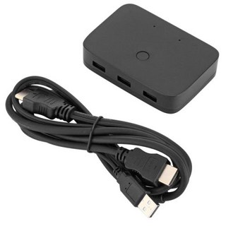 Kvm 스위치 내장 자동 조정 시스템 고성능 마우스 케이블 USB 공유기 빠른 2 포트 4 포트 4k 디스플레이, 1) 2 ports, 1개