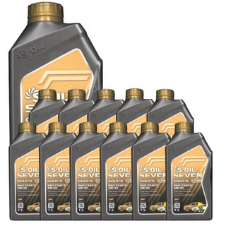 S-OIL 세븐 골드 #9 PAO C2 C3 5W30 1L x 12개 1박스, 12L
