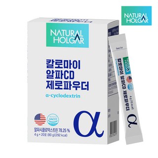 칼로마이 알파CD 제로파우더 20포 알파시클로덱스트린 식약청인증, 80g, 1개