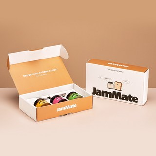 잼메이트 수제 잼 100g 3종 + 잼나이프 선물 패키지 [스윗베리 애플망고 말차], 3개