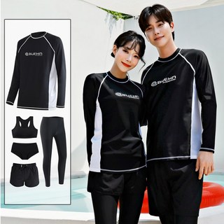비욘 상하의 5종 풀세트 옆배색 래쉬가드 (여5종/남4종) 빅사이즈 BUEHN