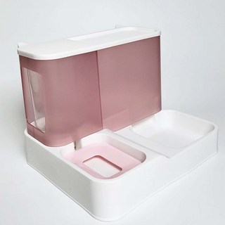 에잇파우 반자동급식기, 1개, 분홍, 1.4L