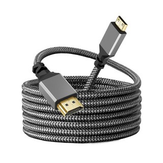 나일론 미니 HDMI 케이블 남성 4K 60HZ 1080P 어댑터 변환기 1M 와이어 TV 카메라, 01 그레이, 03 5m