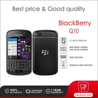 블랙 베리 Q10 1 3 5 리퍼브 오리지널 잠금 해제 핸드폰 2GB 16GB 8MP 카메라, 없음, 2)simple set Black