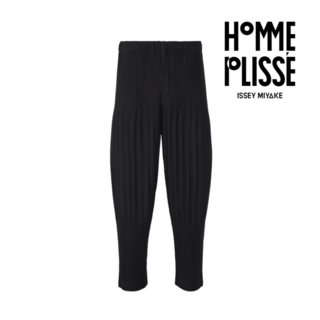 당일발송 이세이미야케 옴므플리세 베이직 팬츠 9부 바지 HOMMEPLISSE 배기팬츠 반배기 세미와이드 밴딩 크롭 팬츠 항아리핏 주름 벌룬팬츠