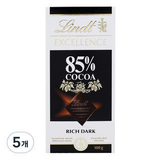린트 엑설런스 85% 코코아 다크 초콜릿, 5개, 100g