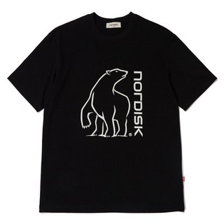 국내매장정품 노르디스크 공용 반팔티 빅 폴라베어 반팔 티셔츠 (Black)
