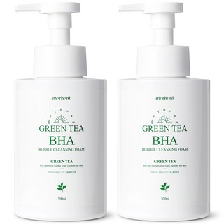 1+1 메르헨트 그린티 바하 버블 클렌징폼 500ml 살리실산 약알칼리 딥클렌징 세안제 클렌저 폼클렌저 2개 상품 이미지