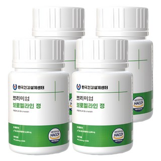 한국건강설계센터 브로멜라인 퀘르세틴 소포레틴 파파인 고함량, 4개, 60정