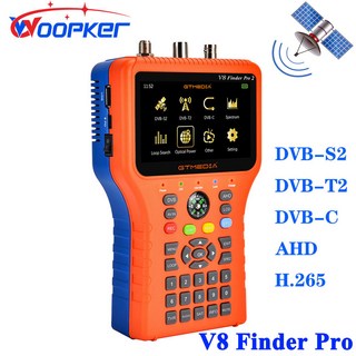 Woopker 위성 파인더 계량기 V8 프로 2 DVB S2 T2 C Freesat 1080P HD AHD H.265 Sat, 영국 플러그, 없음