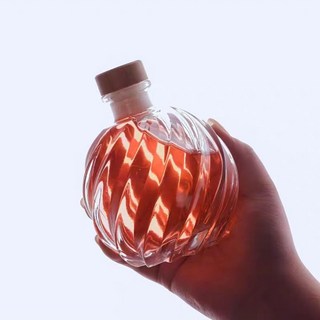 위스키 술공병 유리공병 인서트 오일 디켄터 작은 술보관 위스키병 유리병, 100ml, 1개