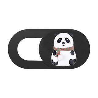 팬더 디자인 슬라이드 웹캠 커버 노트북 스마트폰 태블릿 프라이버시 보호용 렌즈 가림 커버, 스카프 팬더/3개