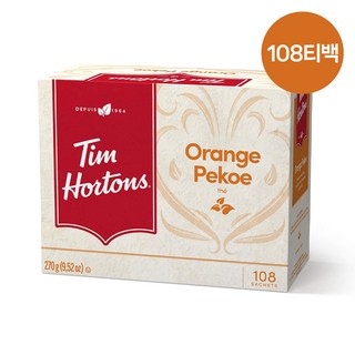 팀홀튼 캐나다 오렌지 페코 티백 108개입, 1개