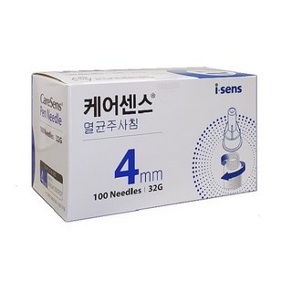케어센스 주사바늘 멸균채혈침 인슐린펜니들(4mm) 100개 당뇨소모성재료 1개 상품 이미지